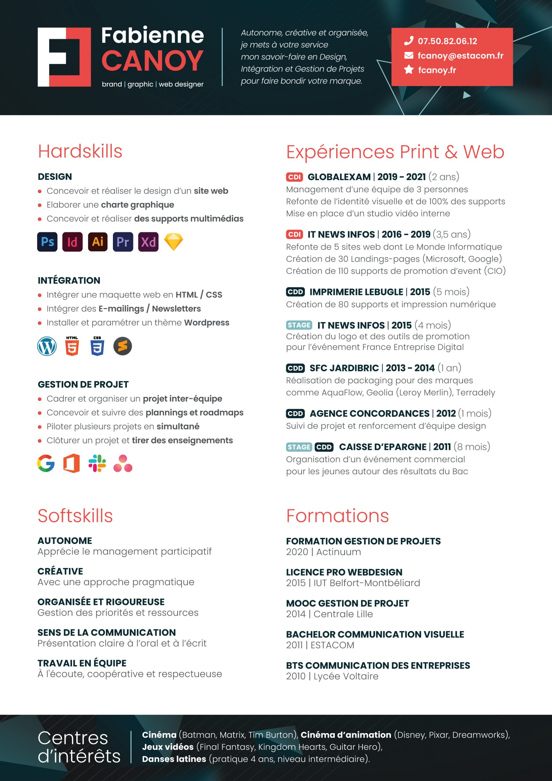 Fabienne CANOY - Graphiste Webdesigner
