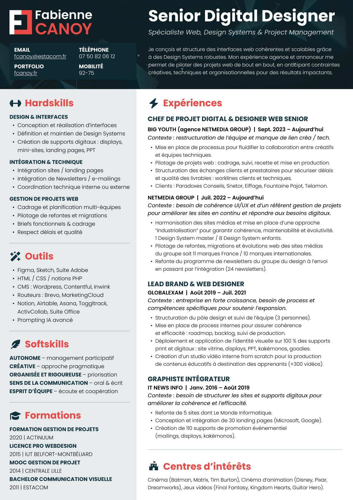 Fabienne CANOY - Senior Digital Designer